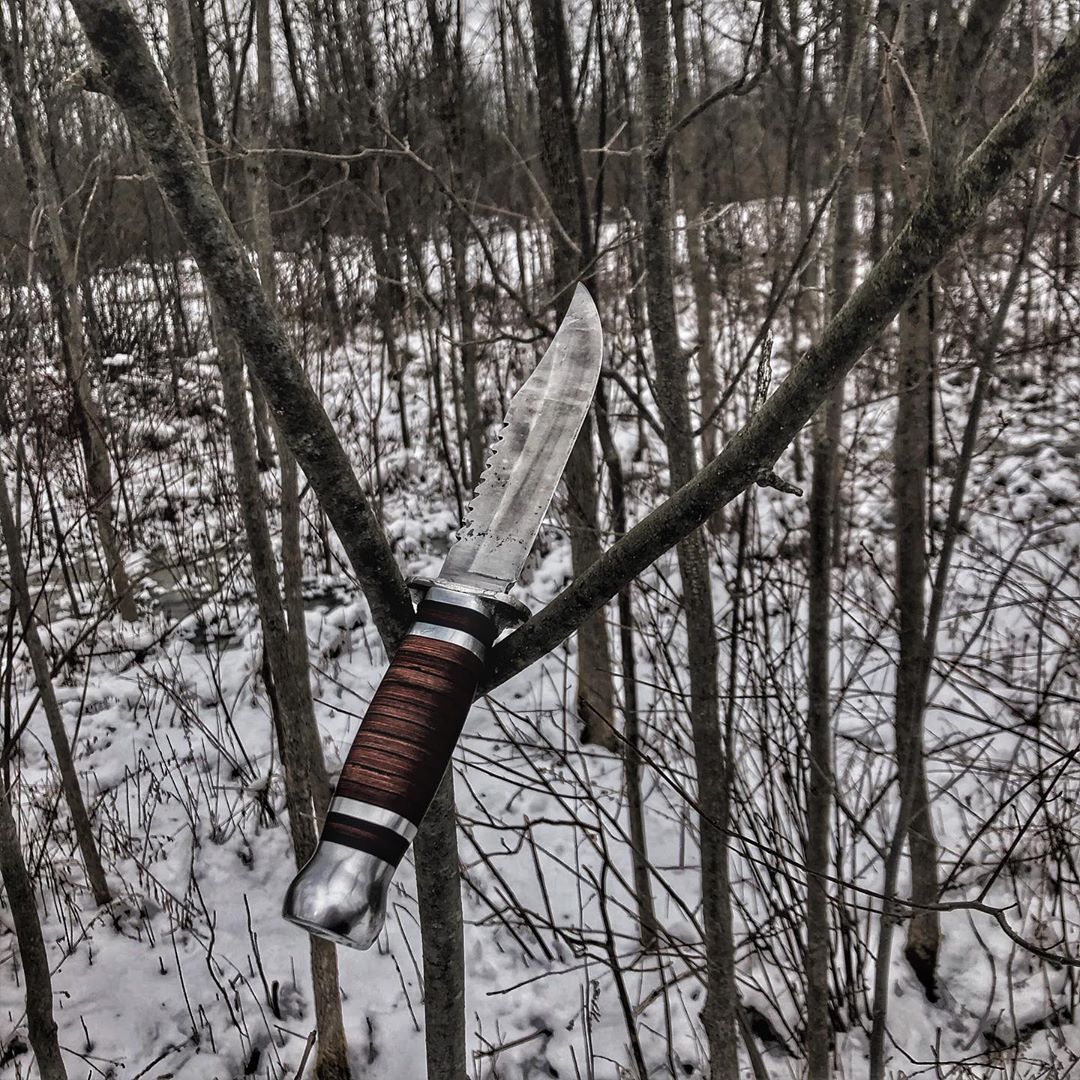 Turkish Clip Point Hunting Knife - Damascus Knives