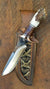 Bowie Hunting Antler Knife - Damascus Knives